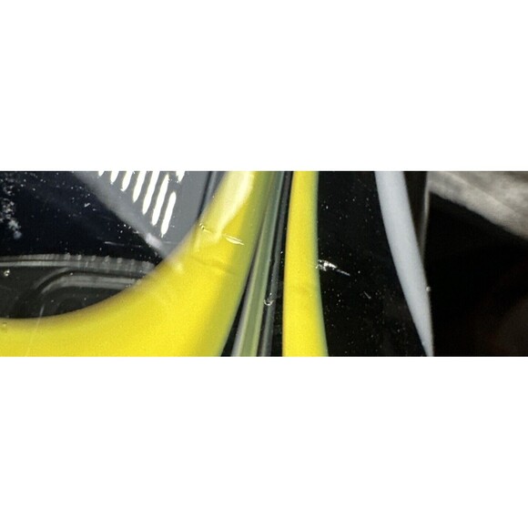 Vase Glass Hand Blown Black White Yellow Small 4.5” Candle Holder - Picture 12 of 15